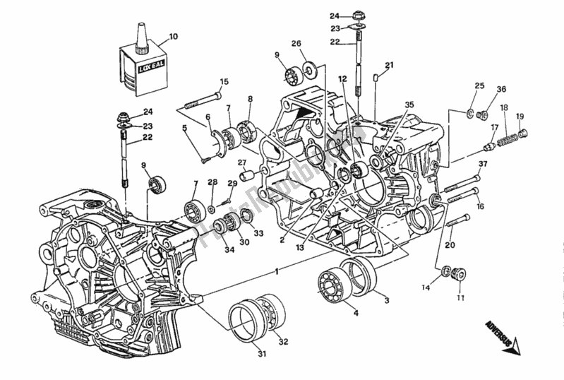 Todas las partes para Caja Del Cigüeñal de Ducati Superbike 916 Senna 1995